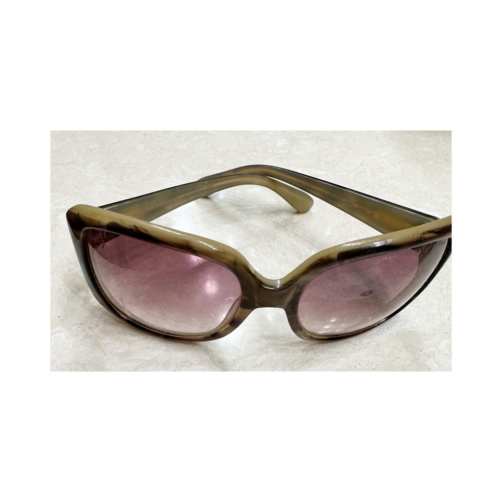 Marc Jacobs Womens Authentic Round Sunglasses Brown Tortoise Frame
